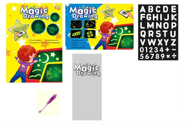 ➡️ ライトで描くファンペインティングボード/発光ボード/子ども用ルミナスマジック蛍光ボード/3Dお絵かきボード