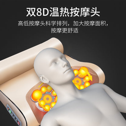 赤外線加熱 ネック・肩・背中用 電動マッサージピロー 指圧マッサージ器 首・肩・背中ケア 健康マッサージ リラクゼーション用マッサージャー