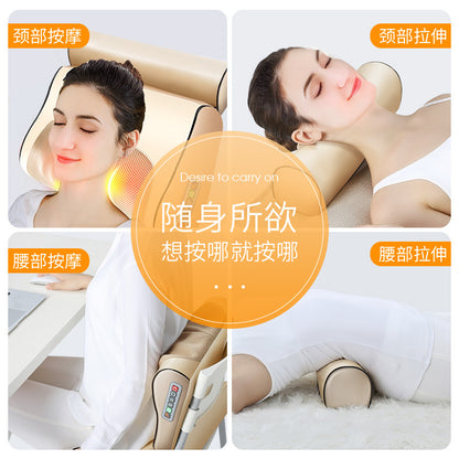 赤外線加熱 ネック・肩・背中用 電動マッサージピロー 指圧マッサージ器 首・肩・背中ケア 健康マッサージ リラクゼーション用マッサージャー