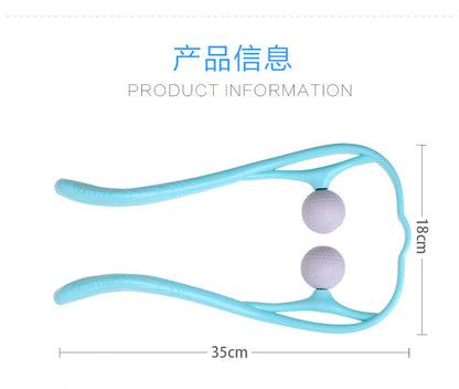 家庭用ネック＆ショルダーマッサージャー｜手動経絡マッサージボール｜オフィス向けツボ押し首・肩リラクゼーション器具