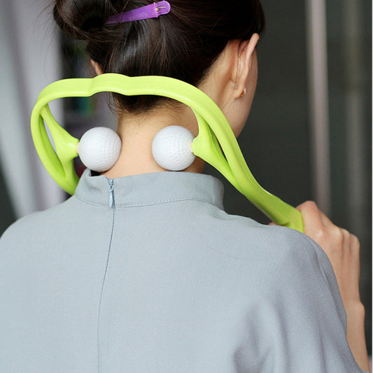 家庭用ネック＆ショルダーマッサージャー｜手動経絡マッサージボール｜オフィス向けツボ押し首・肩リラクゼーション器具