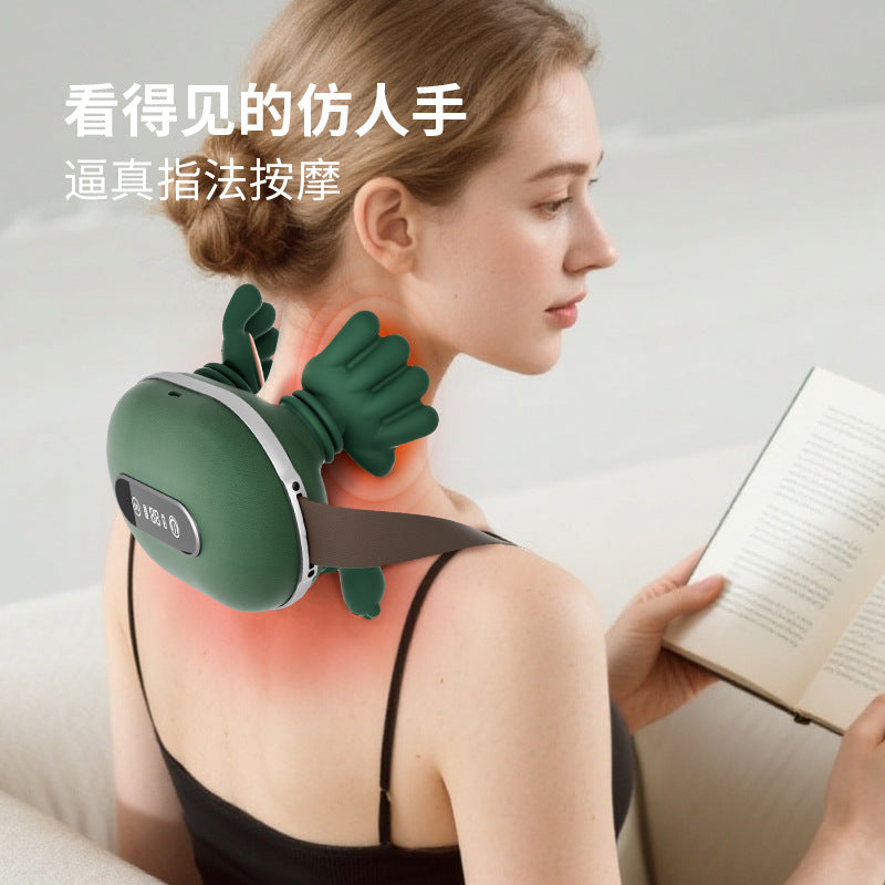 越境用 4D 人型ハンド肩・首マッサージャー｜頸椎マッサージャー｜僧帽筋ネックマッサージャー｜頸椎ケアデバイス