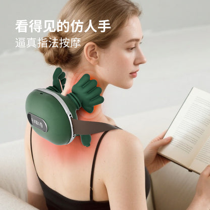 越境用 4D 人型ハンド肩・首マッサージャー｜頸椎マッサージャー｜僧帽筋ネックマッサージャー｜頸椎ケアデバイス