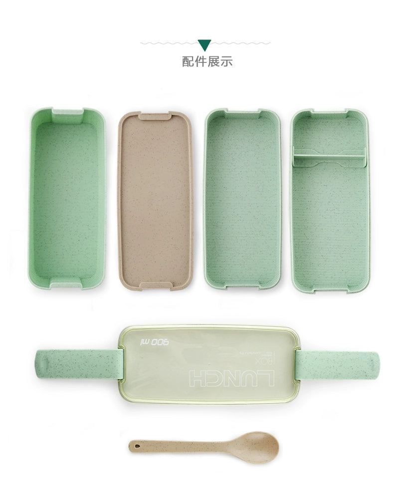 ユニセックス対応 日本人学生向け ハート型ランチボックス 仕切り付き弁当箱・電子レンジ対応 フルーツサラダやオフィスの軽食に最適